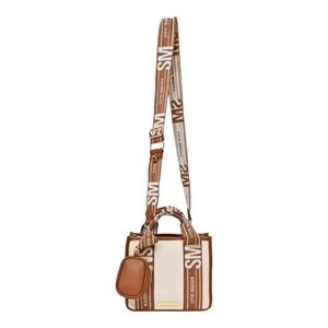 Steve Madden Brown and Cream Shoulder Bag Crossbody Purse